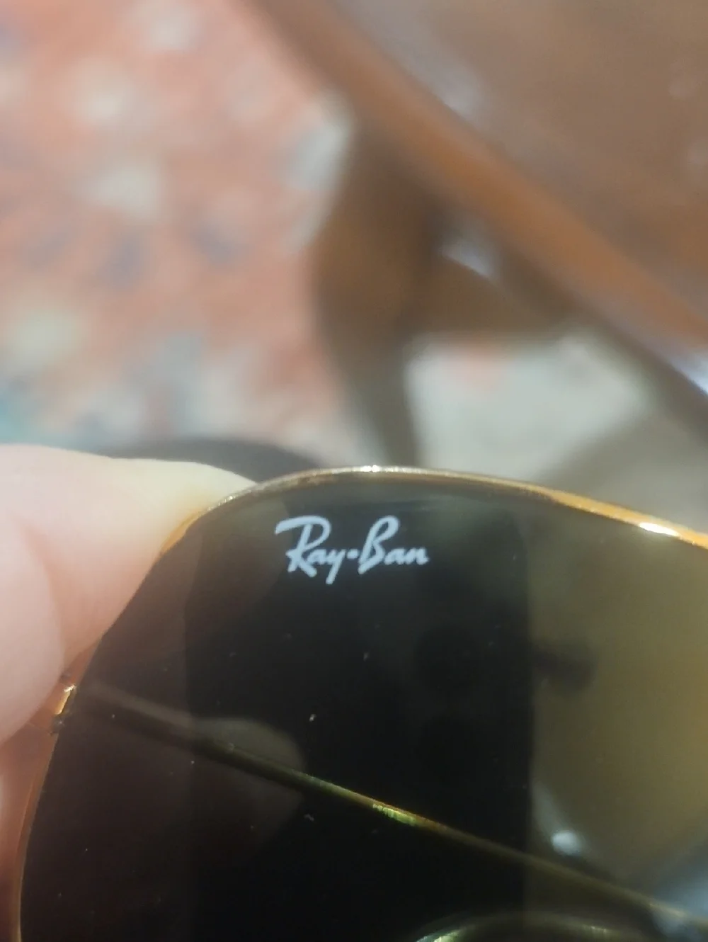Ray Ban Like New Aviator Large Gold tone Metal Sunglasses